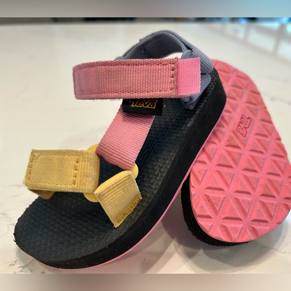 Rosebloom Multi Color Block Teva Sandals - Picture 3 of 6